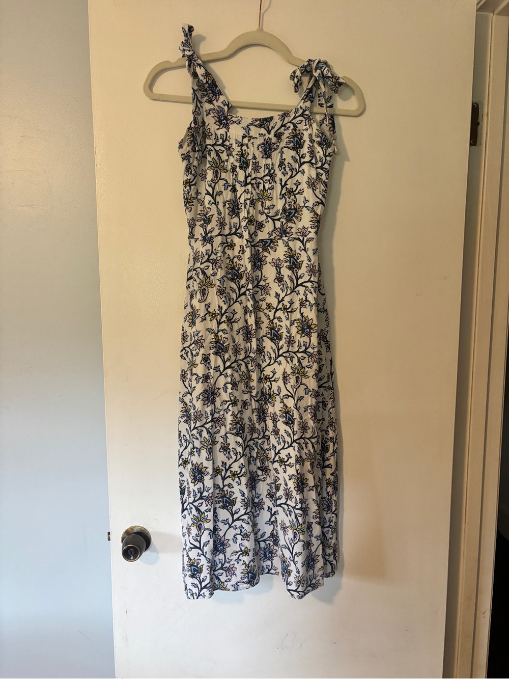 Gap Floral Tie-Shoulder Midi Dress, Size 00